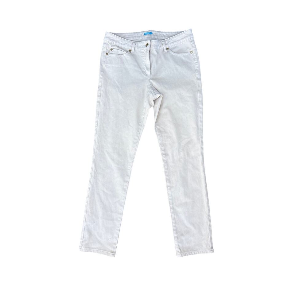 J. McLaughlin Beige Stretch Denim Ankle Jeans Size 4 $190